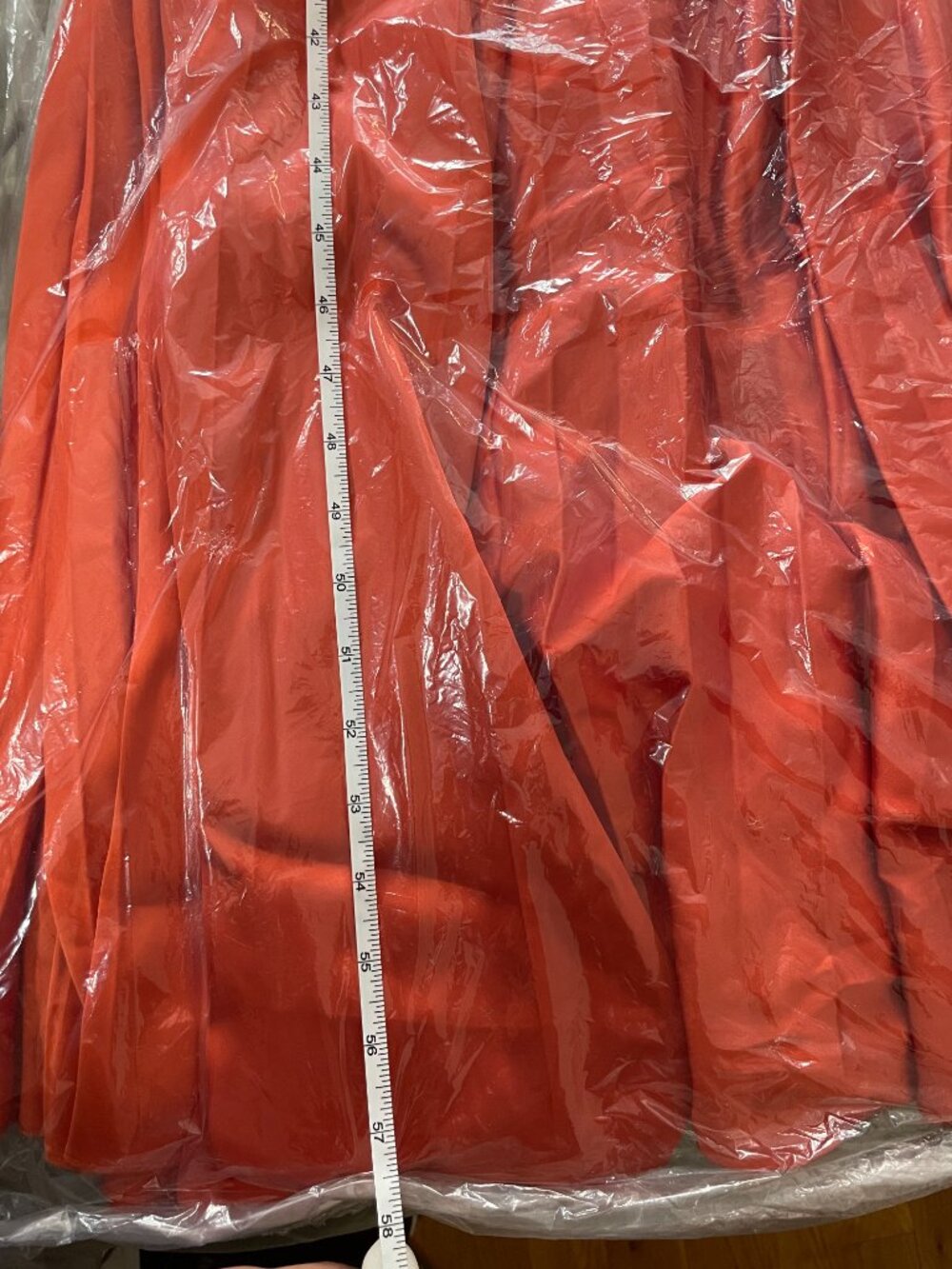 Mac Duggal Orange Pleated Corset Lace Up Back Ruffle Gown Size 4 - Picture 11 of 13